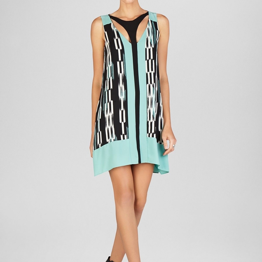 BCBGMazAzria Amelia Palm Cut Out Dress